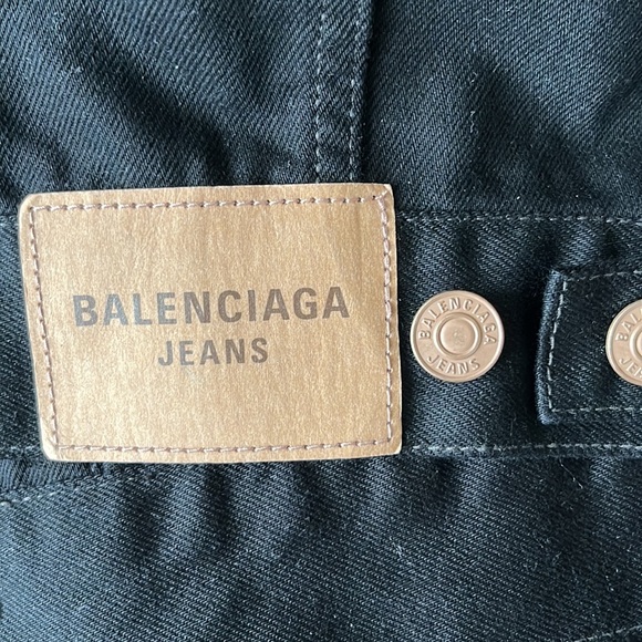 NWOT Balenciaga Hooded Denim Jacket in Black - Picture 11 of 12